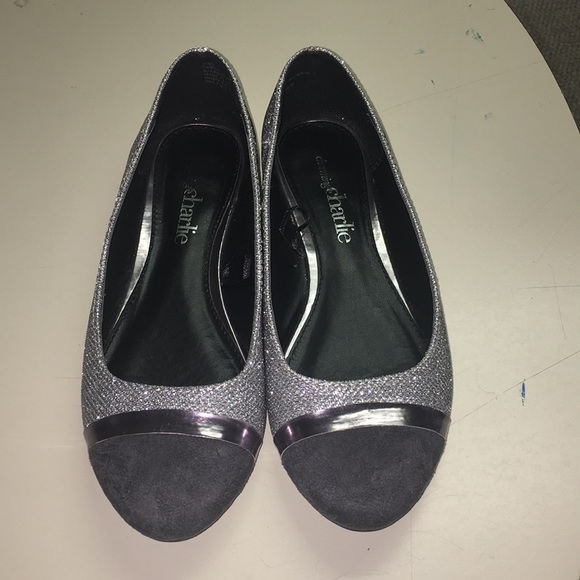 Charming Charlie Shoes - Charming Charlie gray sparkly flats